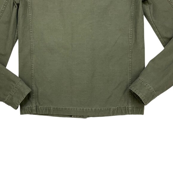 AllSaints Mens Rai Jacket XXS 2XS Green Military Sheepskin Collar Utility Fall - Picture 10 of 12
